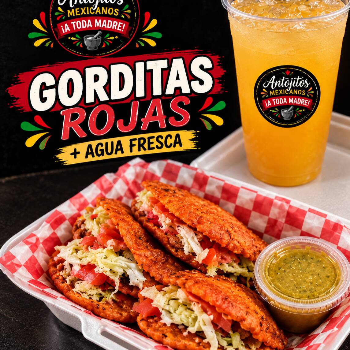 3 Gorditas + Agua Fresca