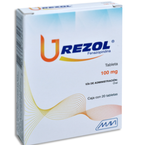 Urezol (Fenazopiridina) 100 Mg Caja con 20 Tableta