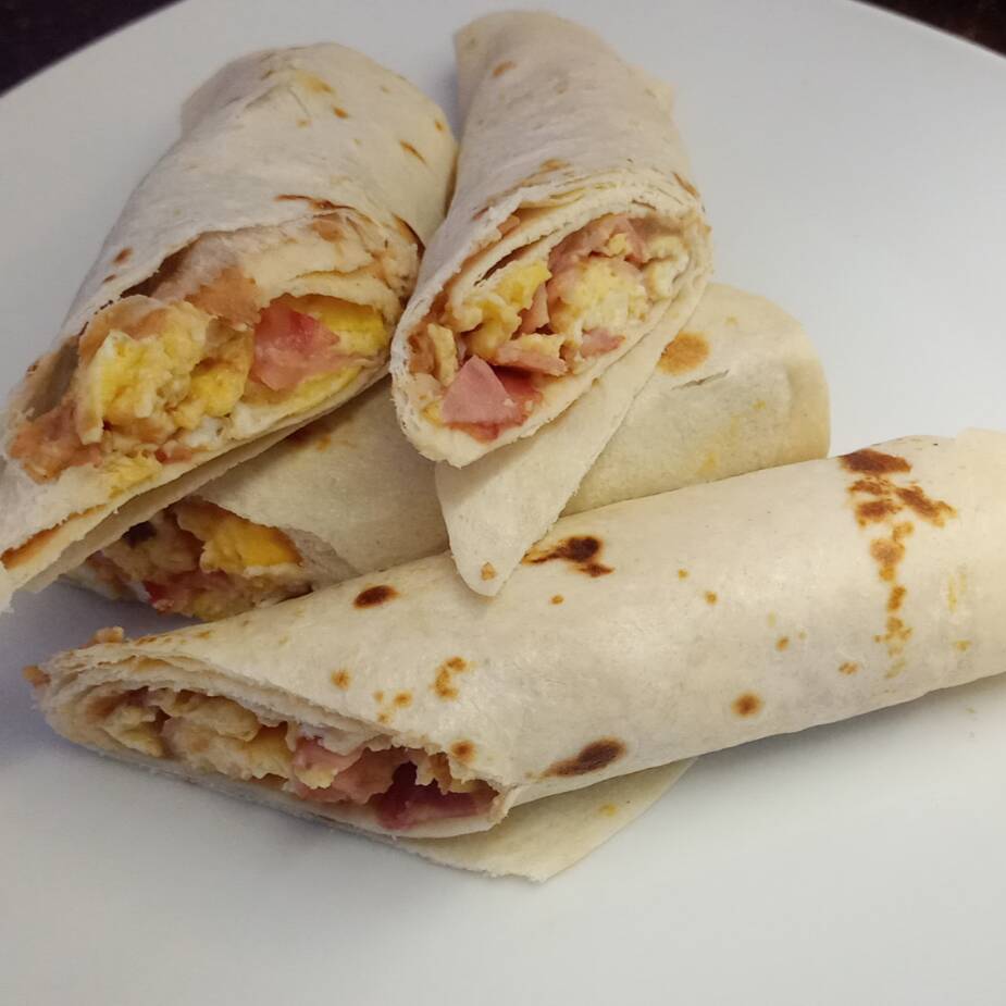 Burrito de huevo con Jamon