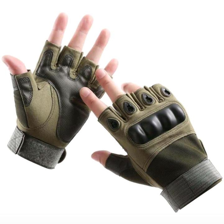 Guantes Tacticos Militar Dedo Medio verdes