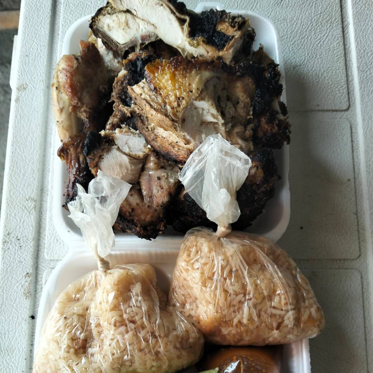 Medio pollo asado