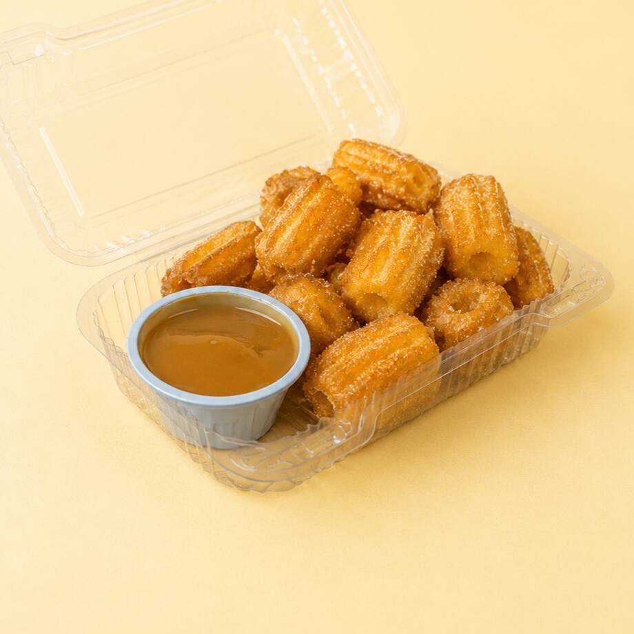 Desperte seus sentidos com o Combo Mini Felicidade, uma combinação harmoniosa de 20 mini churros deliciosamente crocantes e dourados!!