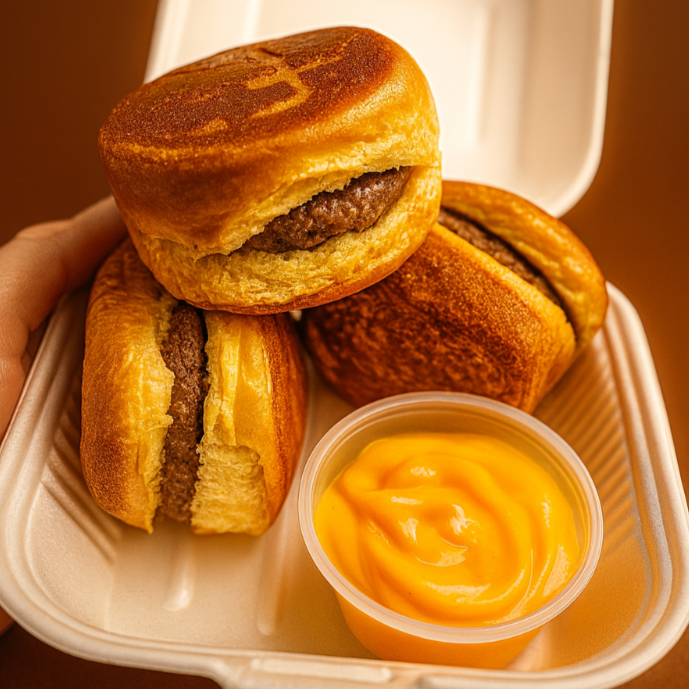 3 MINI HAMBURGUESAS CON QUESO