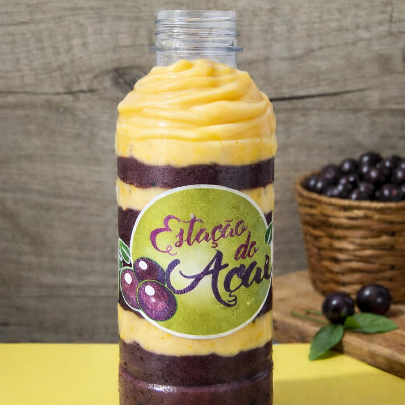 Açaí artesanal na garrafa