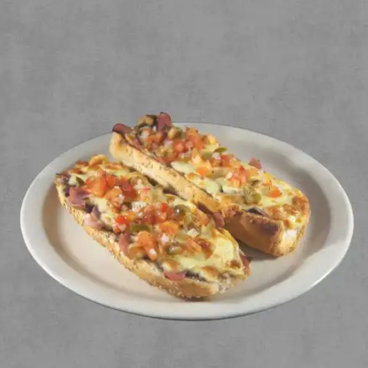 Molletes con Jamón