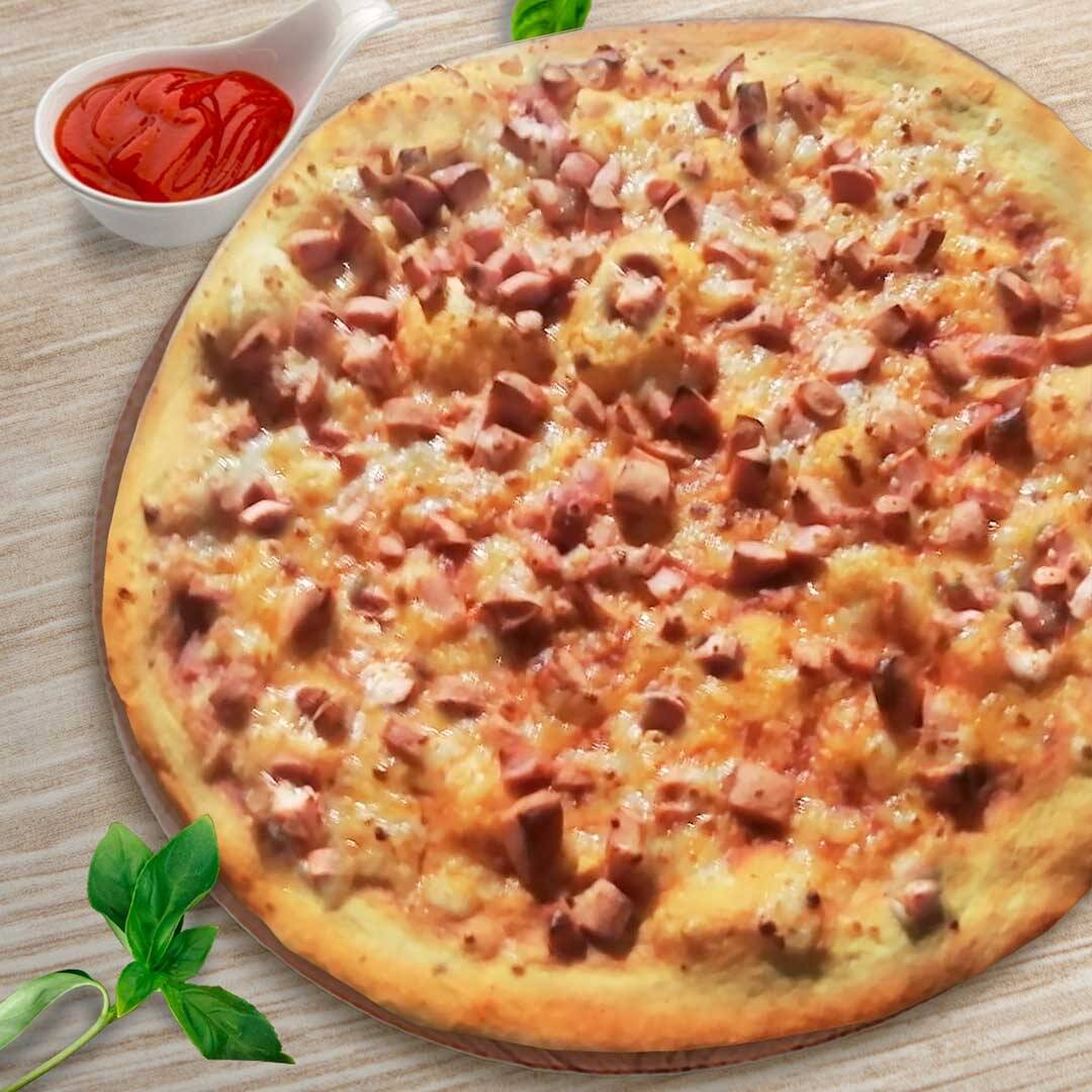 pizza grande 38cm salchicha