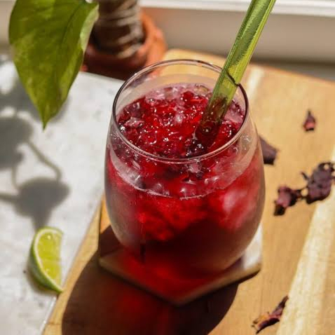 Agua de jamaica natural