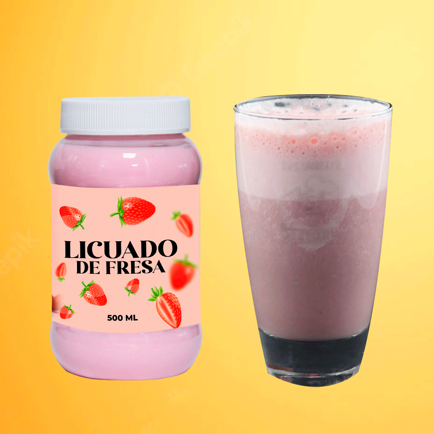 Licuado De Fresa 500 ml