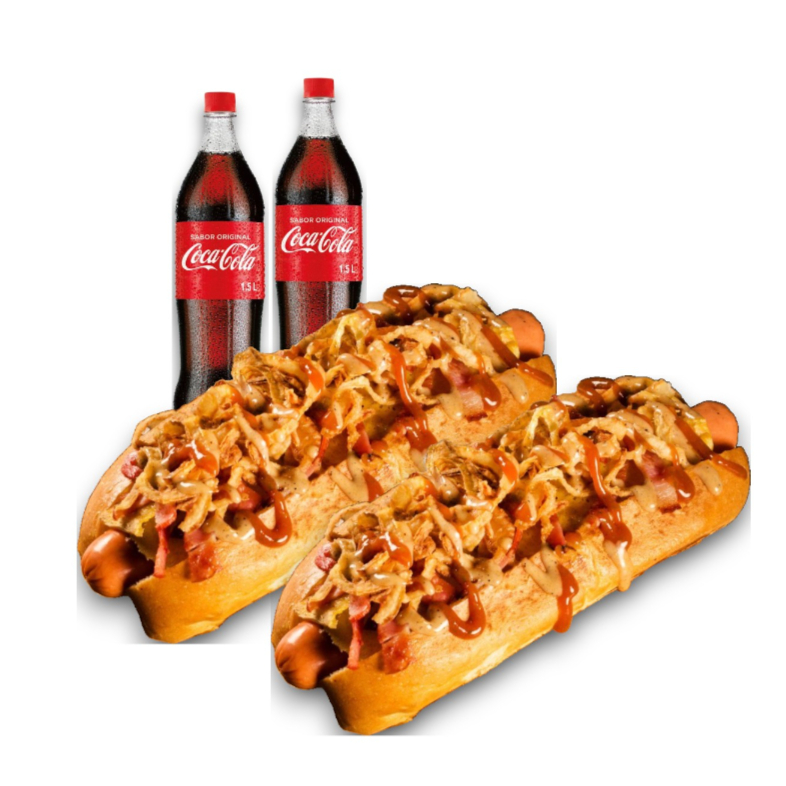 2 PERRONES + 2 COCA-COLA 250ml