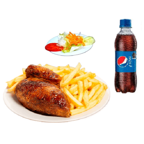 1/4 Pollo a la Brasa + Gaseosa Pepsi