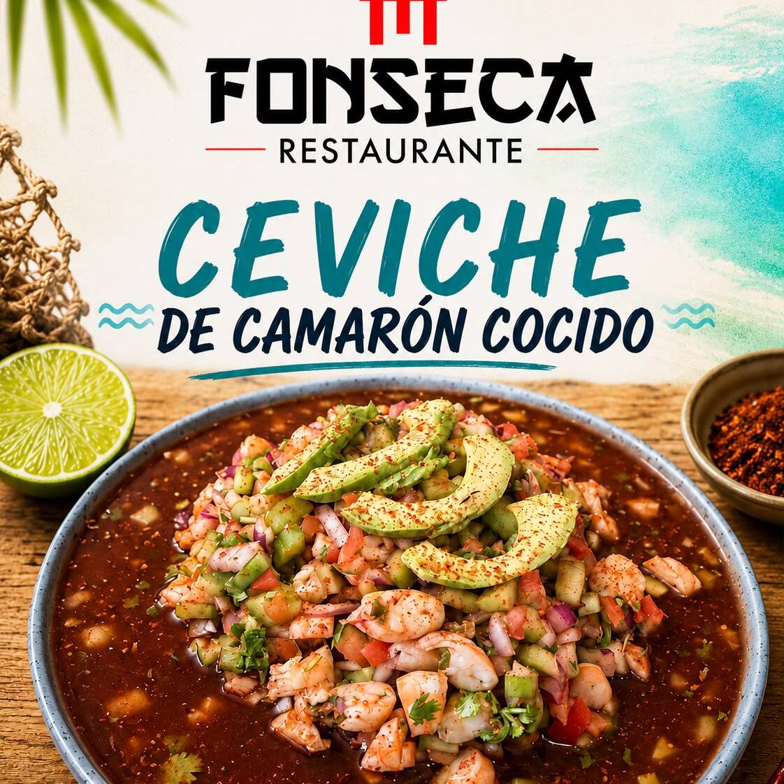 CEVICHE DE CAMARON COCIDO