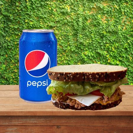 Sándwich de Atún + PEPSI BLACK SIN AZÚCAR 355 Ml