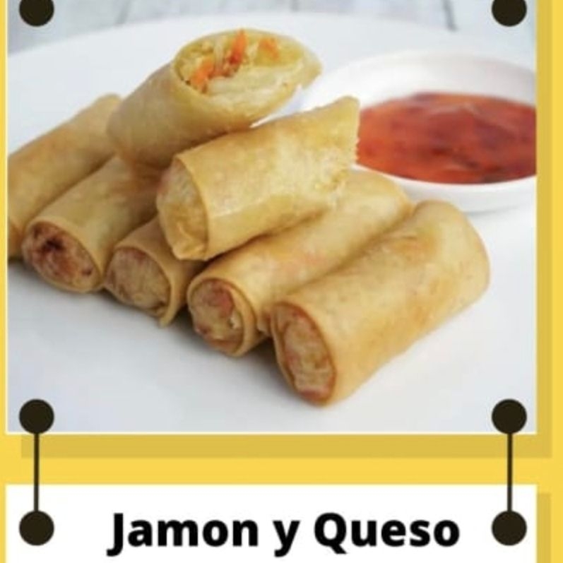 tacos chino jamón y queso (2unidad