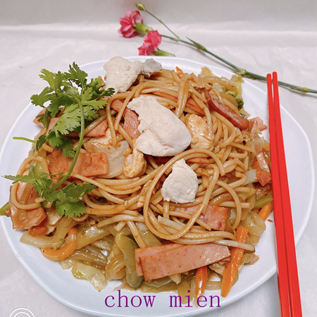 chow mien con pasta