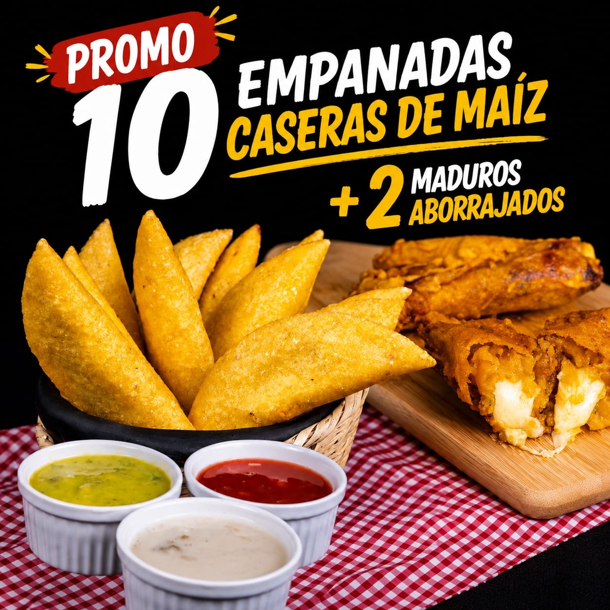 Combo Dúo 10 Empanadas 2 Maduros Aborrajados
