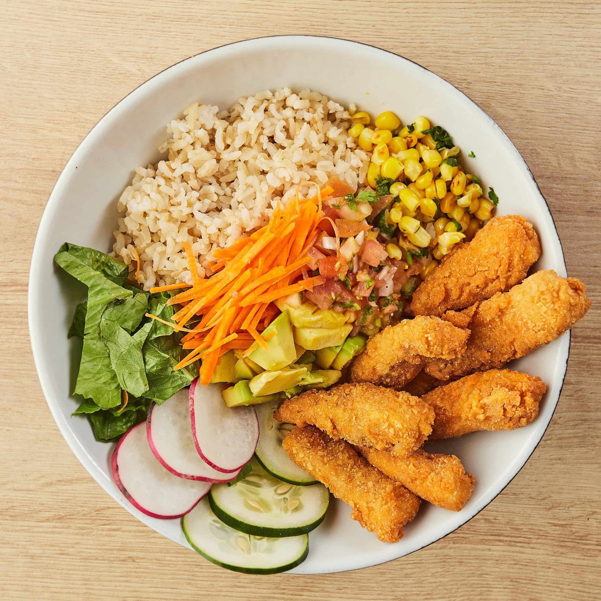 Bowl pescado apanado