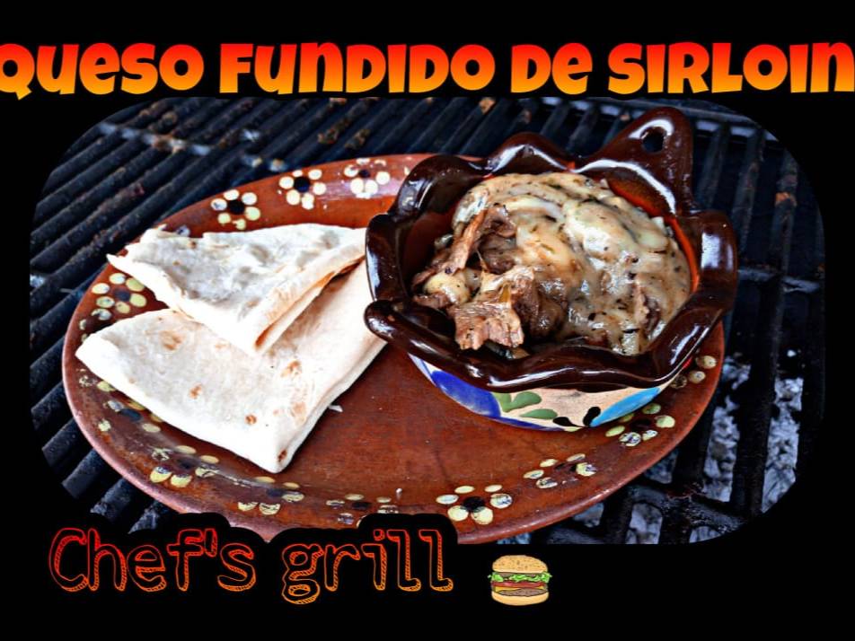 Queso Fundido con 350 a 400 gr. de Sirloin