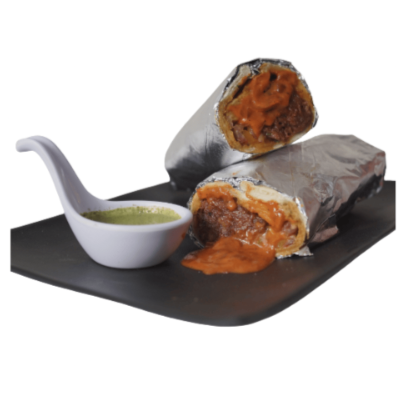 Aloo Baigan Burrito (vegano)