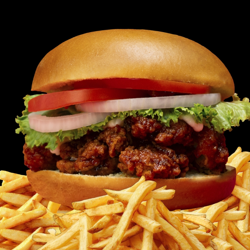 HAMBURGUESA DE BONELESS