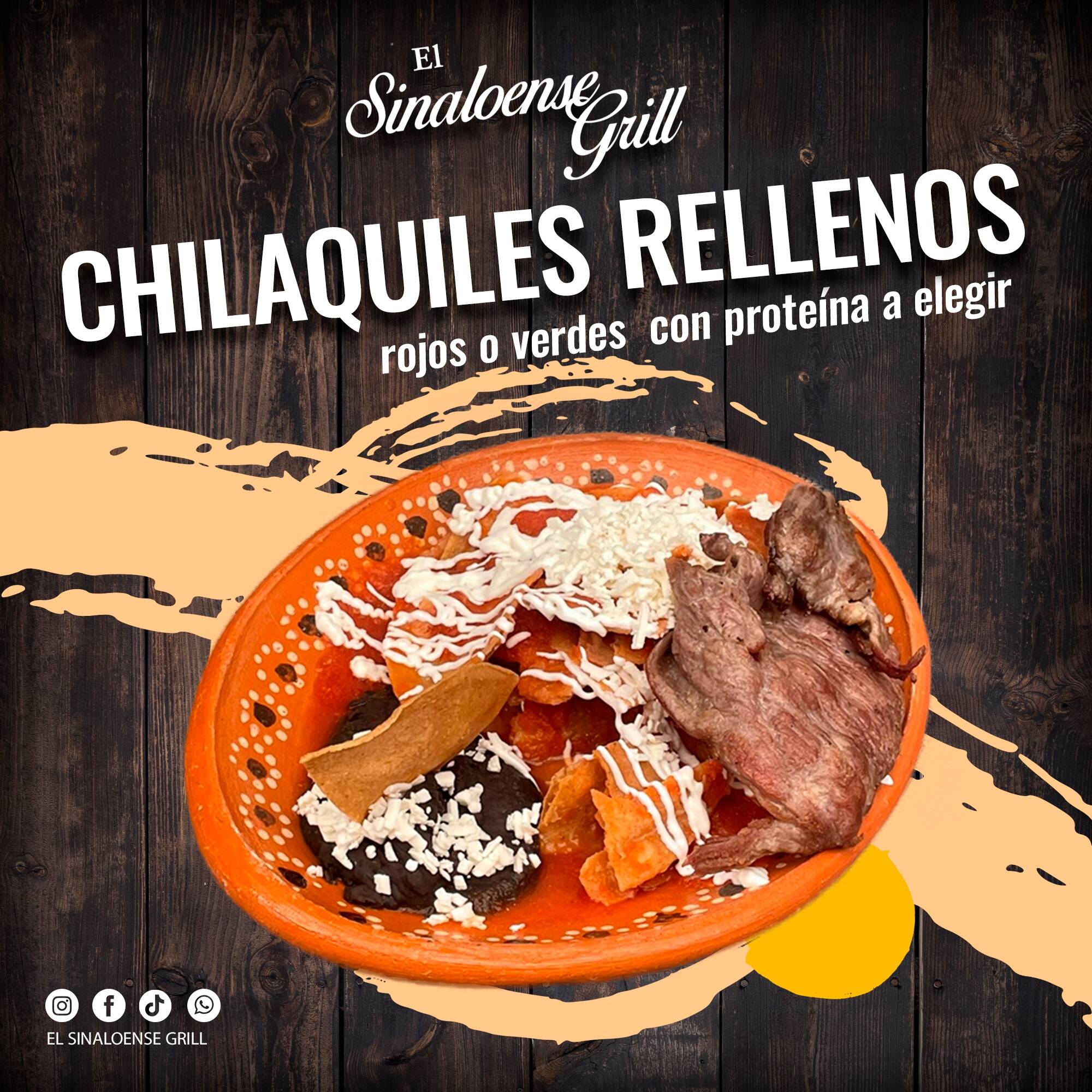 Chilaquiles Rellenos (+proteina)