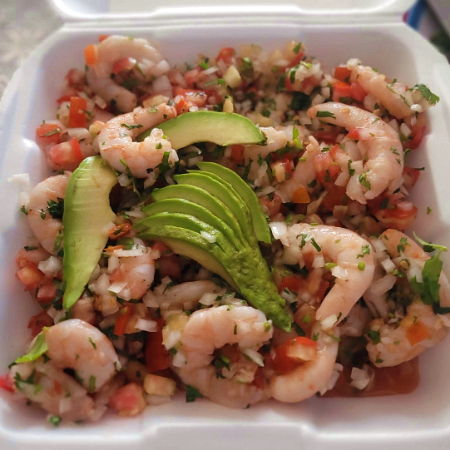 Ceviche de Camarón med