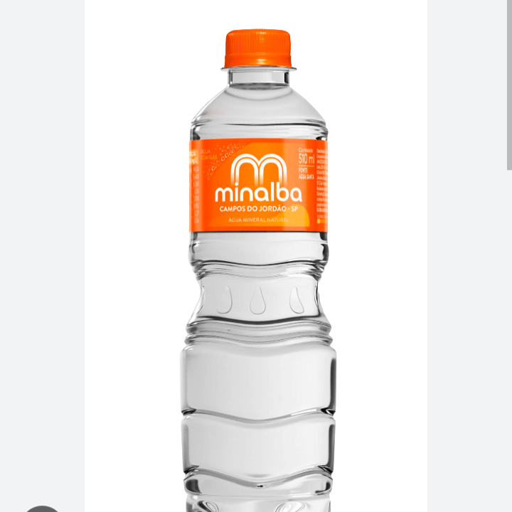 Garrafa d' água mineral com gás 500ml
