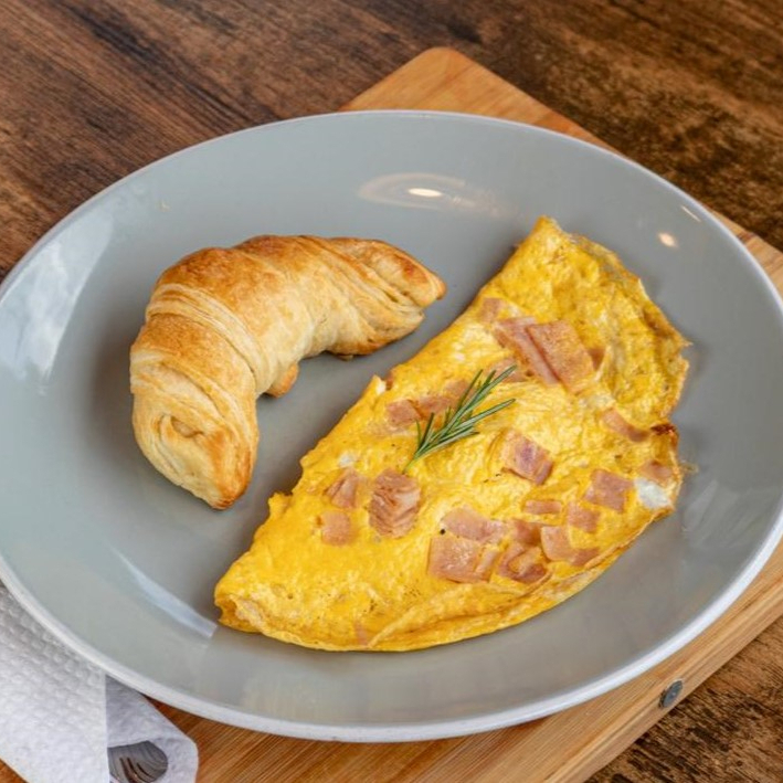 Omelette de jamón y queso