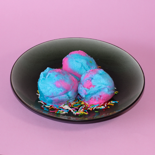 Helado de Algodón de Azúcar y Chicle