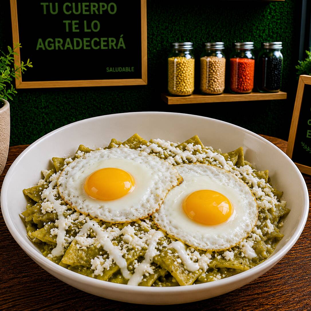 Chilaquiles con Huevo (2 Pzas)