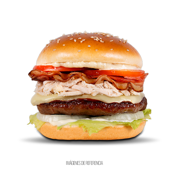 Hamburguesa de Pollo Desmechado.