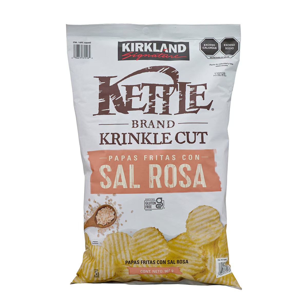 Papas Fritas con Sal Rosa Kettie Brand Bolsa 907g