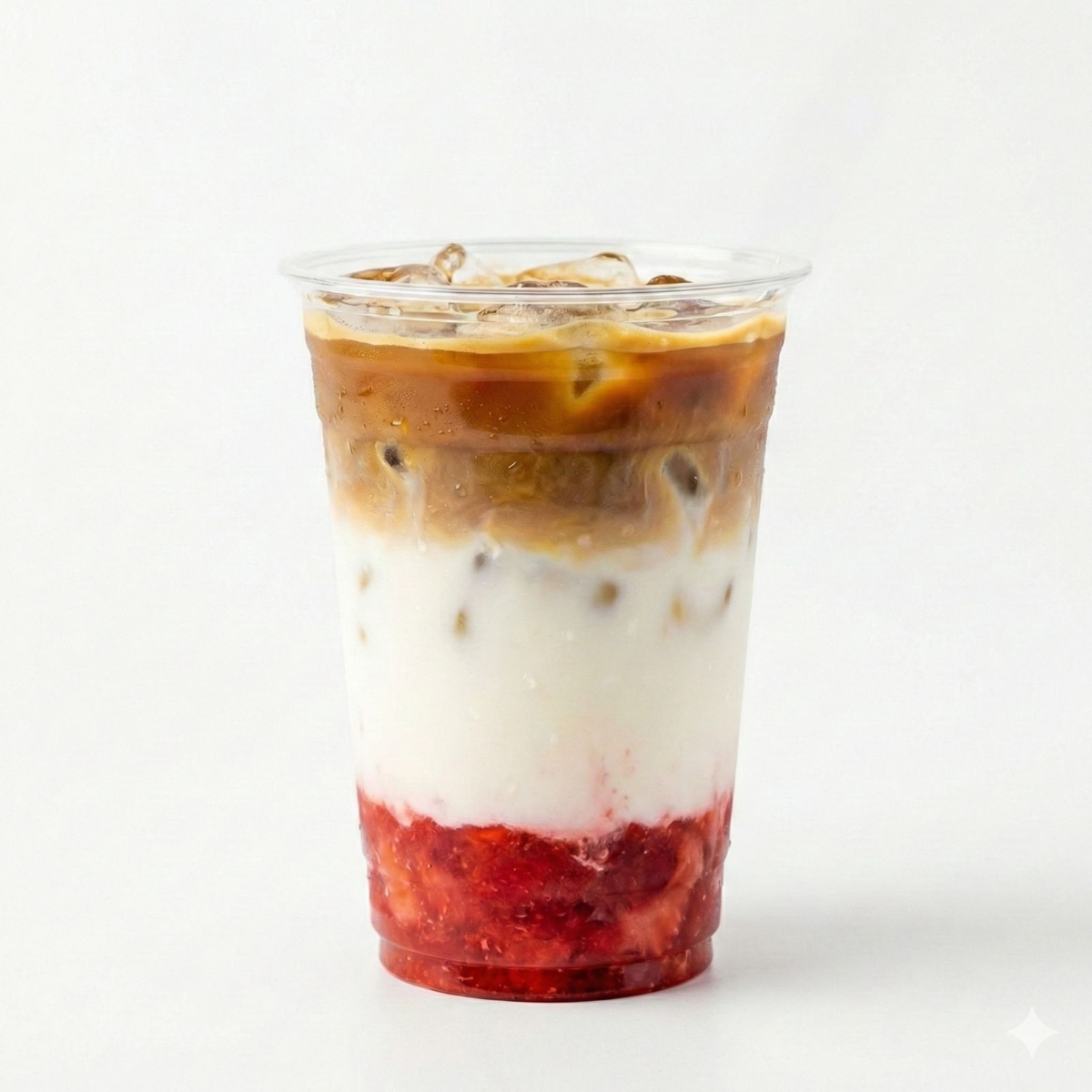 Iced Dirty Strawberry Latte