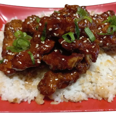 TIRAS DE POLLO TERIYAKI