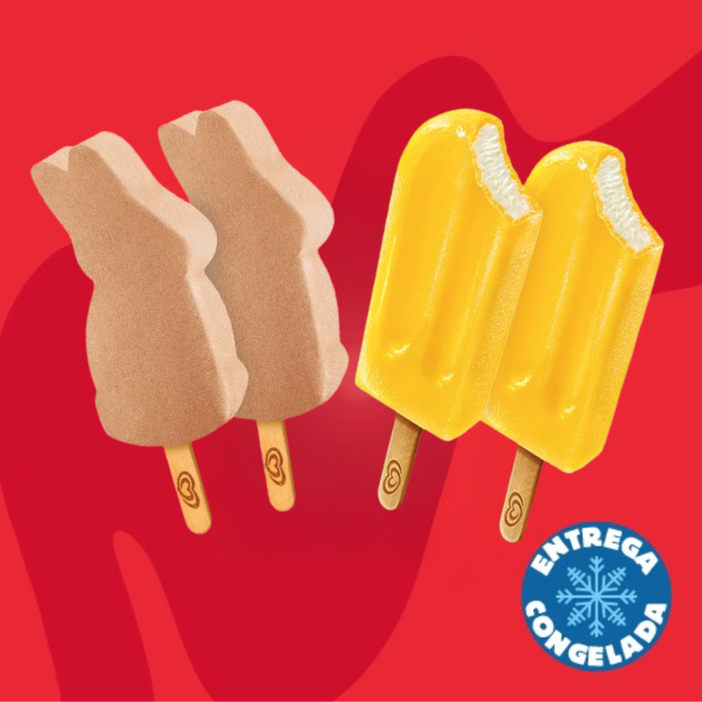 2 Paletas Conejos Turín + 2 Chemisse Piña Coco