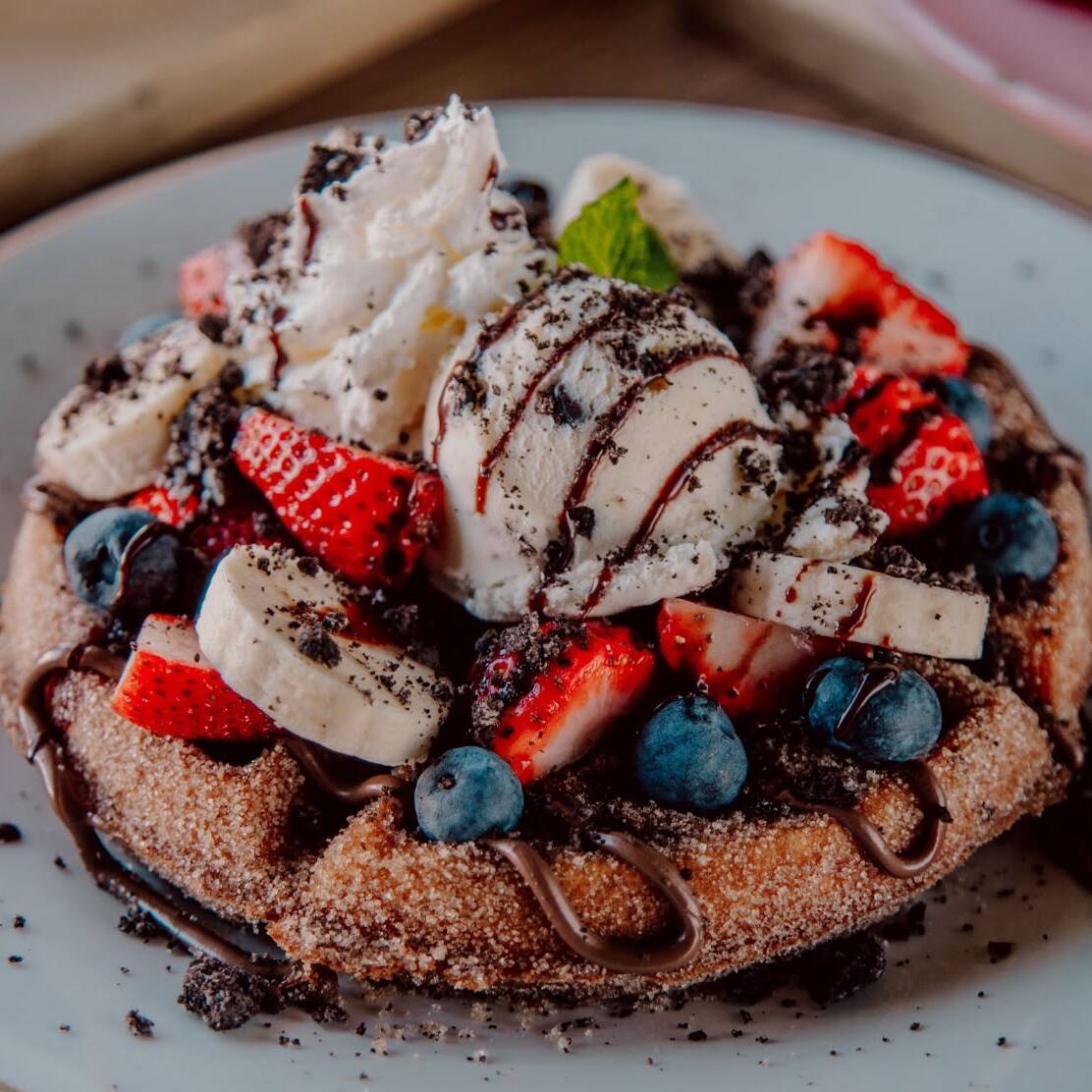 Waffle Fresa Plátano