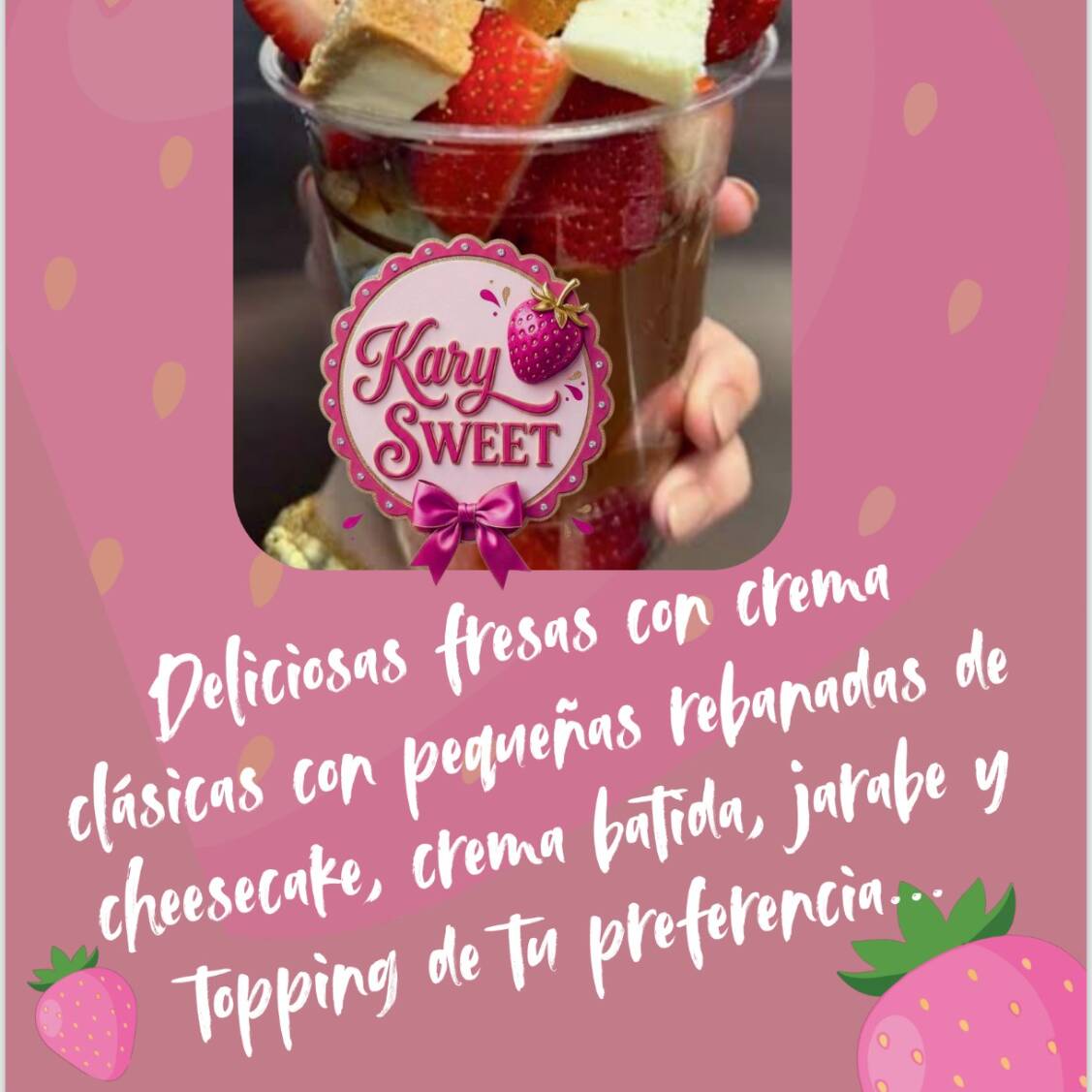 Fresas con Cheesecake Chico