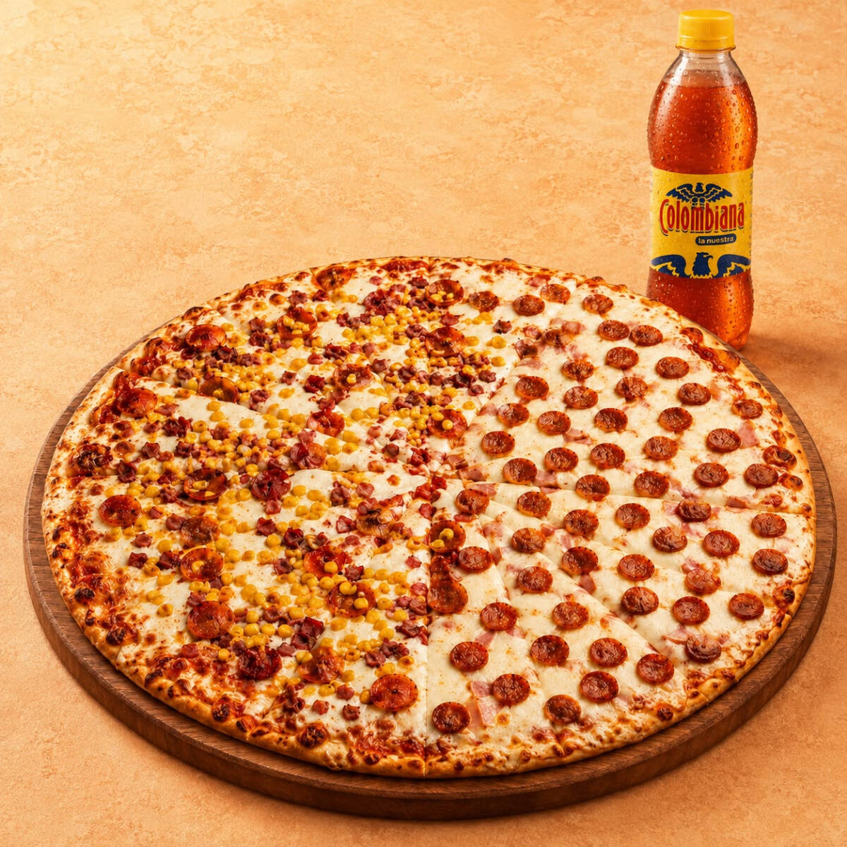 Combo Mega Familiar: Pizza Familiar + Gaseosa 1 L⭐