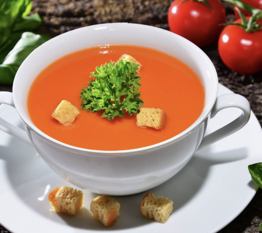 Sopa tomate y ajo