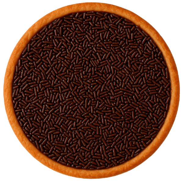 Pizza Média com 8 fatias (30,5cm) de massa pan coberta com brigadeiro Moça®