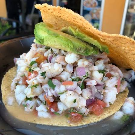 Tostada de Ceviche de Camarón
