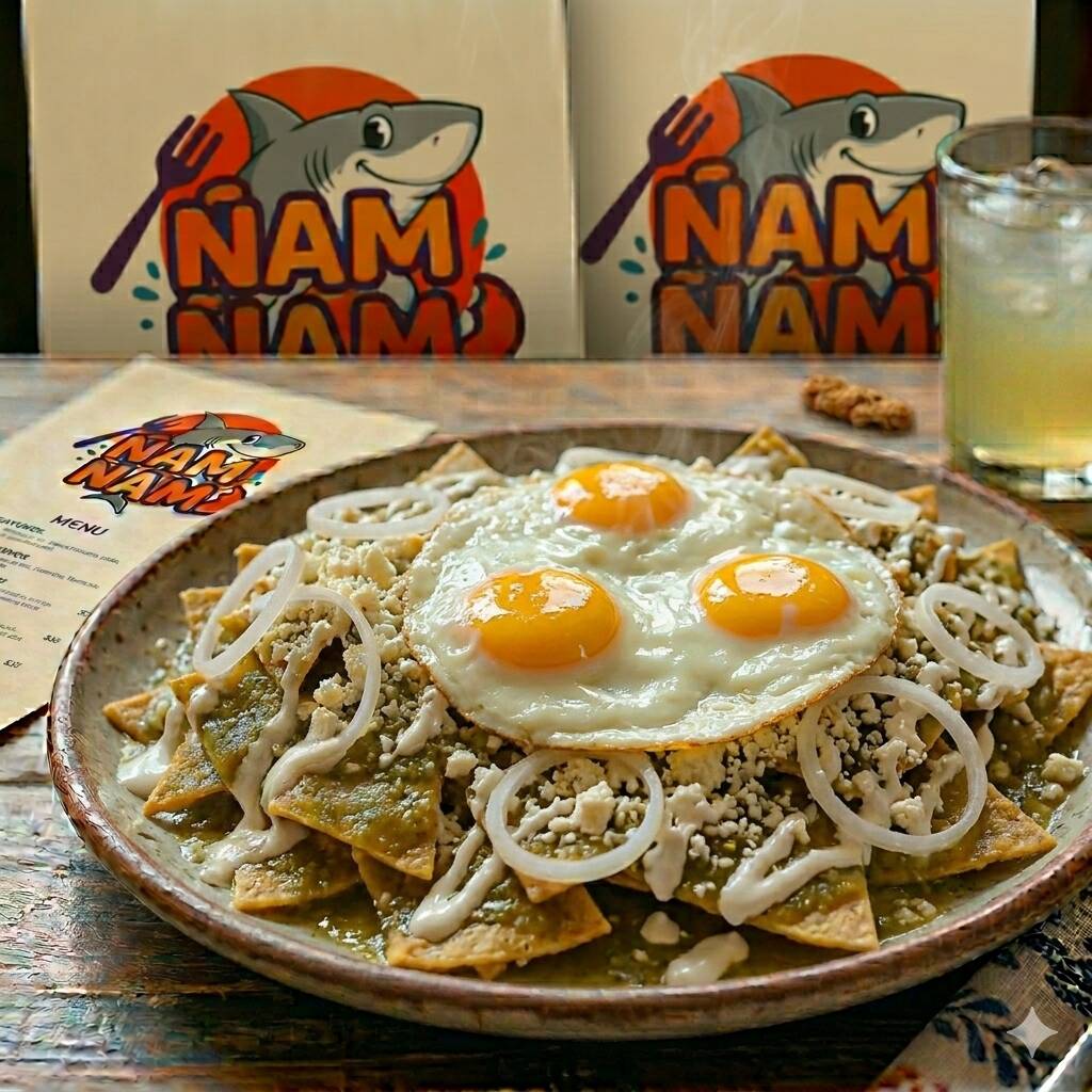 Chilaquiles Verdes Grandes con Huevo