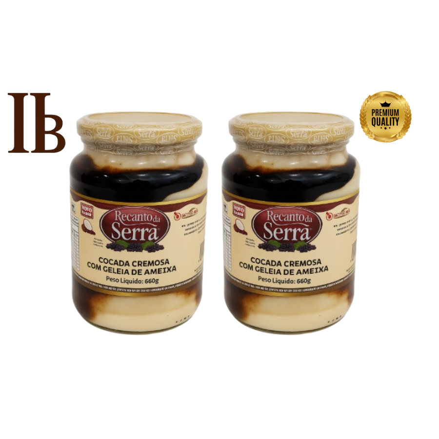 Cocada Cremosa com Geleia de Ameixa