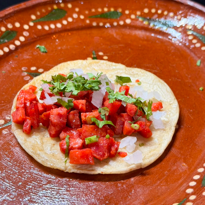 taco de chorizo