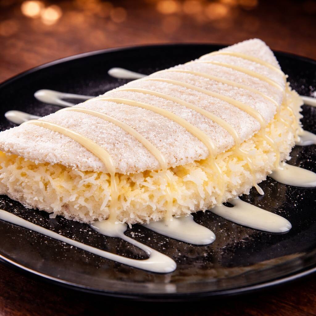 Se você ama um doce tradicional que conquista na primeira mordida, acabou de encontrar! A combinação do coco ralado com o leite condensado cremoso, envolvendo nossa massa leve e quentinha, cria aquele sabor irresistível que agrada todo mundo. Não é à toa que é uma das mais pedidas das nossas tapiocas doces! Doce na medida certa, cremosa, nostálgica e simplesmente apaixonante… é aquela tapioca que conforta e dá vontade de repetir. Peça agora e descubra por que essa é uma das queridinhas do nosso cardápio! Uma clássica que sempre vale a pena.