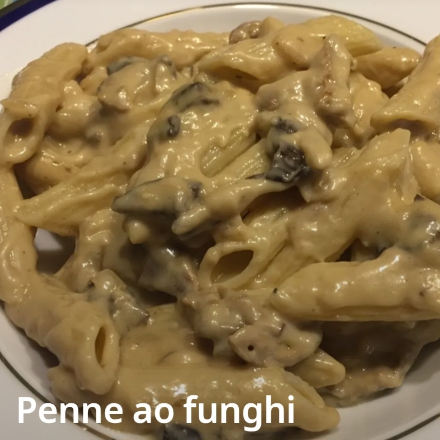 Penne ao Molho Cremoso de Funghi Penne envolvido em um molho rico e cremoso de funghi, preparado com creme de leite, toque de manteiga e parmesão de qualidade. Sabor intenso, textura sedosa e aroma marcante dos cogumelos, perfeito para quem aprecia massas sofisticadas e reconfortantes.