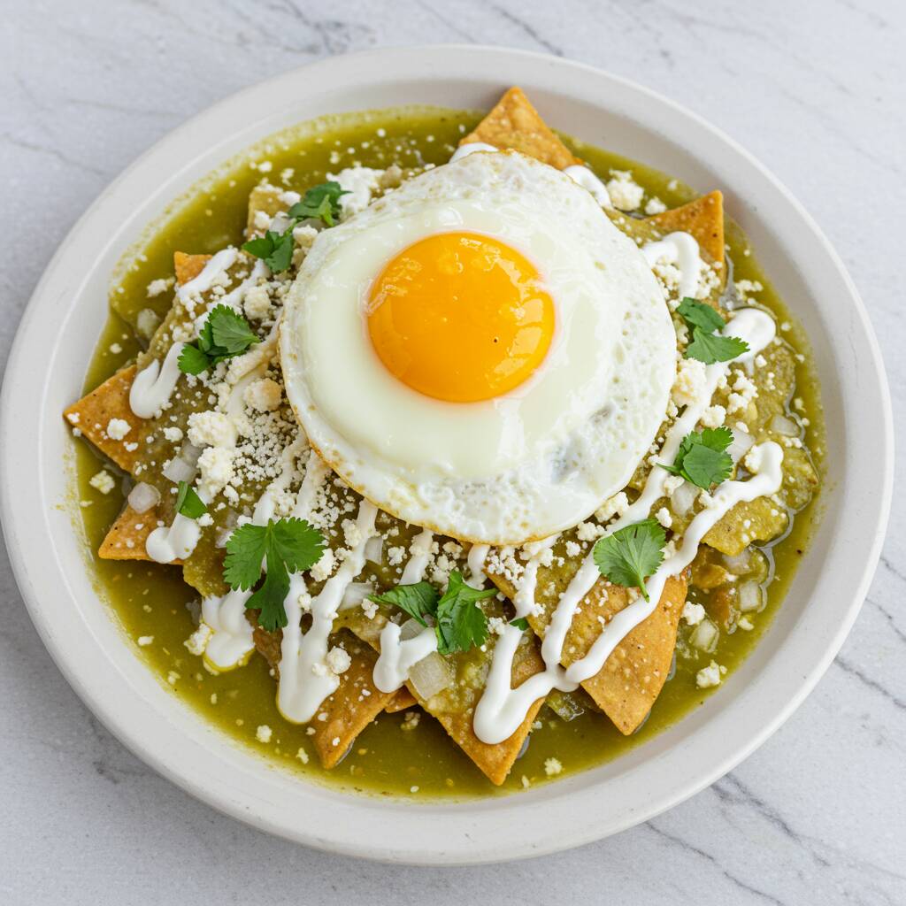 Chilaquiles Verdes con Huevo