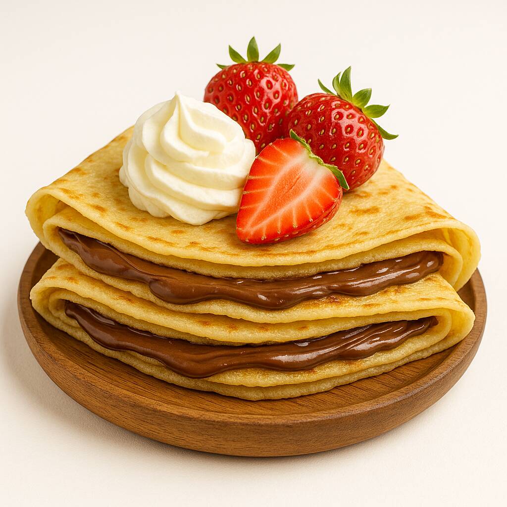 Crepas Fresas,Nutella y Crema