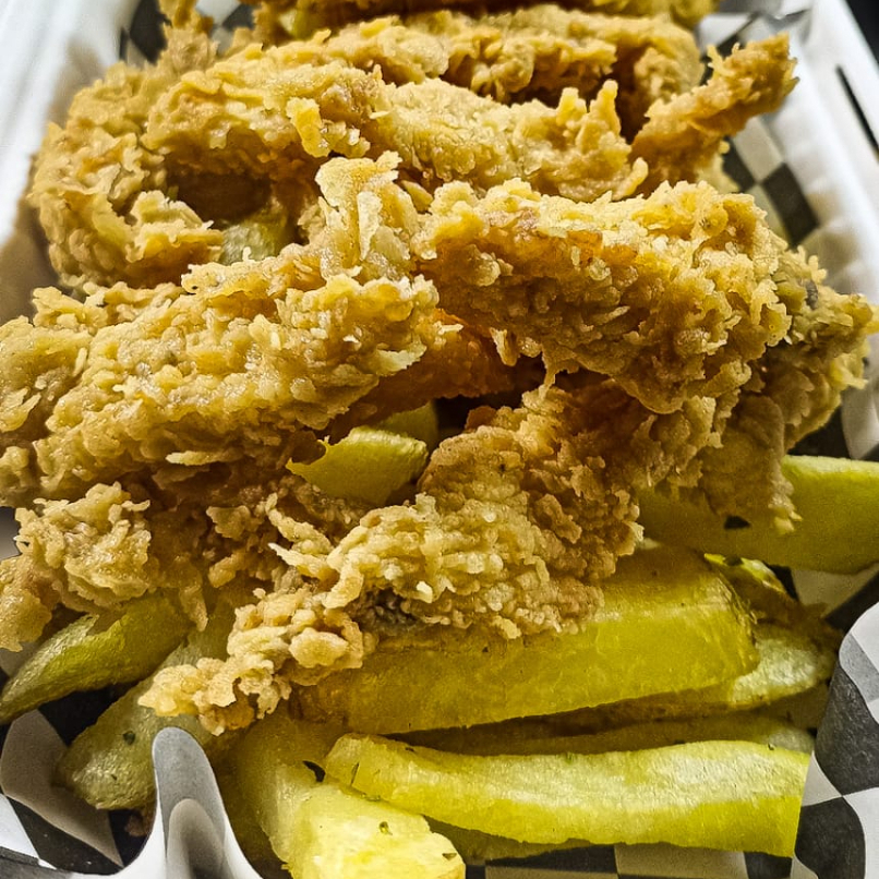 pollo crujiente en tiras