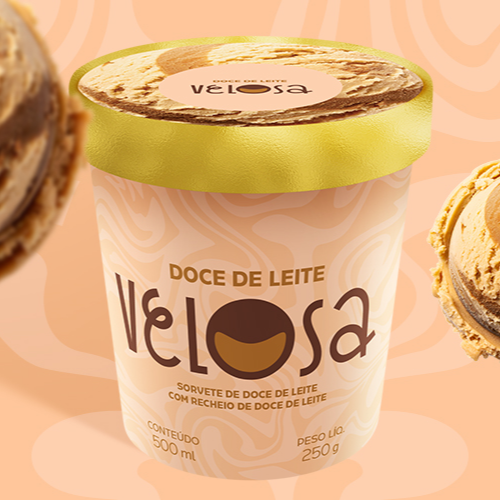 Sorvete de doce de leite cremoso repleto de doce de leite puro para ficar ainda mais perfeito.
