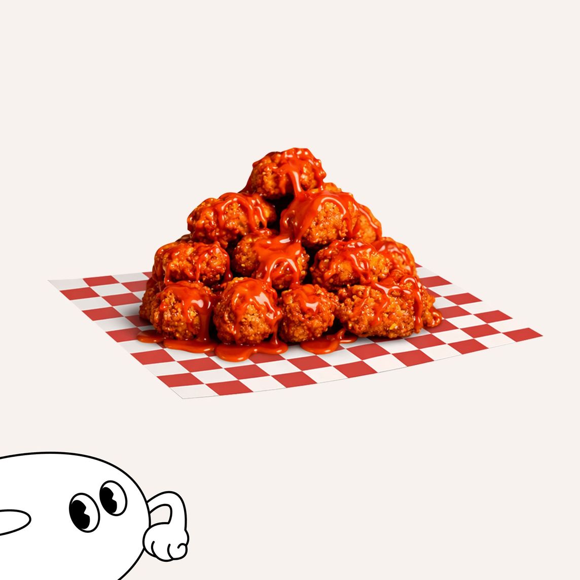 Palomitas de Pollo Bañadas en tu Salsa Favorita
